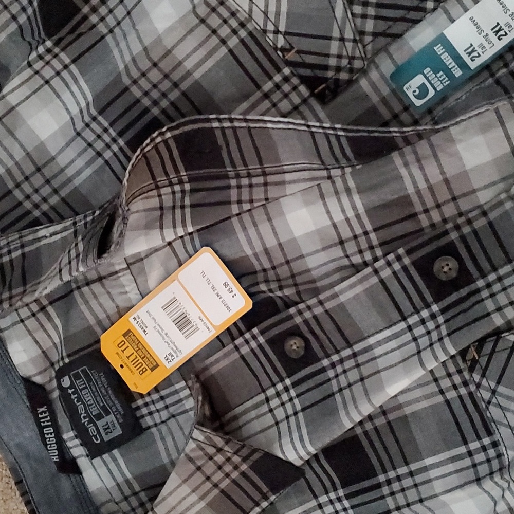 Carhartt Rugged Flex long-sleeved plaid shirt